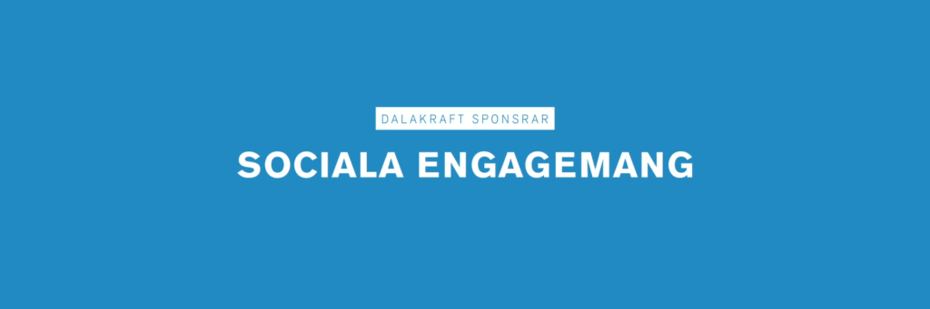 Bild med texten Dalakraft sponsrar sociala engagemang