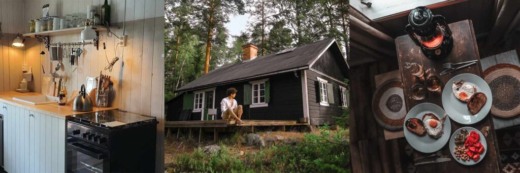 Herobild för off grid hus